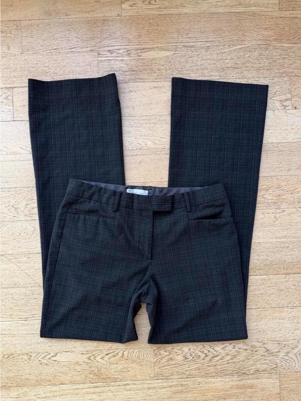 Vintage Gap Modern Boot Plaid Trousers Low Rise Minimalist Office Siren Pants